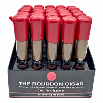 THE BOURBON CIGAR THE BOURBON CIGAR BY TED'S 538 GLASS TUBES 25 CT.