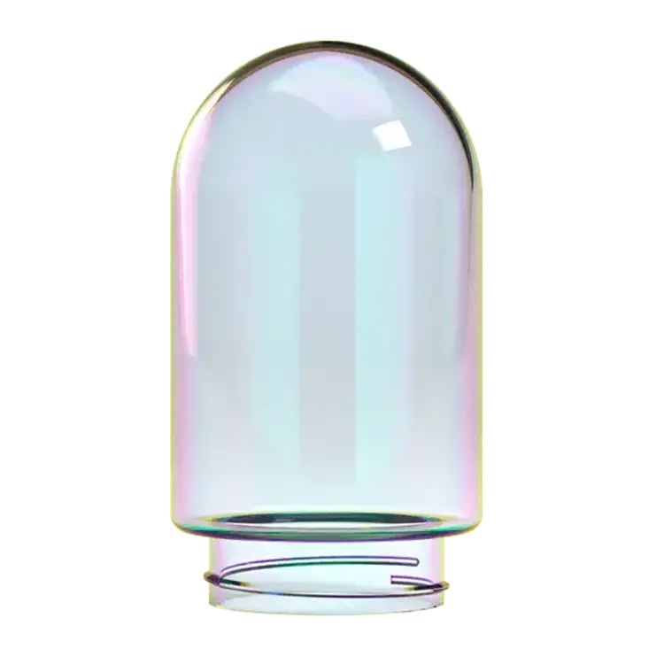 STUNDENGLASS STUNDENGLASS SINGLE GRAY GLASS GLOBE (LARGE)
