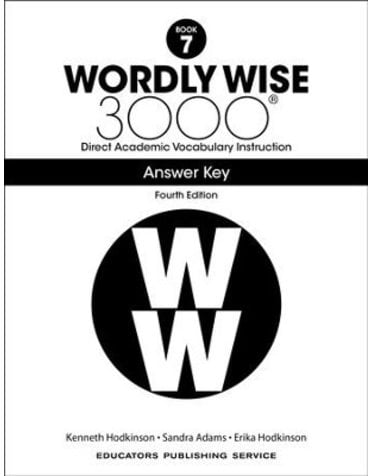 Wordly Wise 3000 Wordly Wise 3000  Book 7 Answer Key 4th Edition