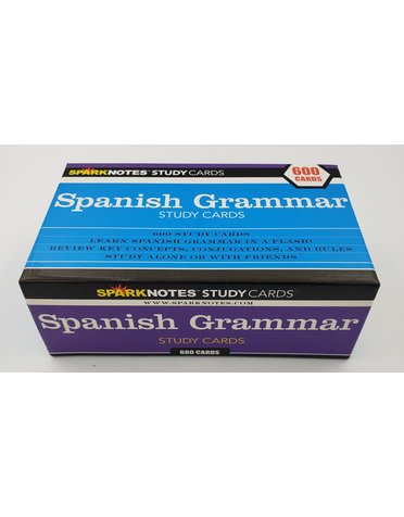 Spark Notes Spanish Grammar Study Cards