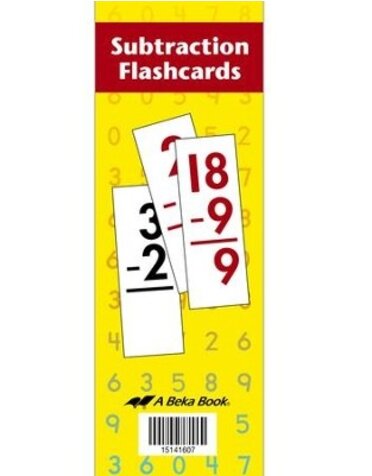 Abeka Abeka Subtraction Flashcards