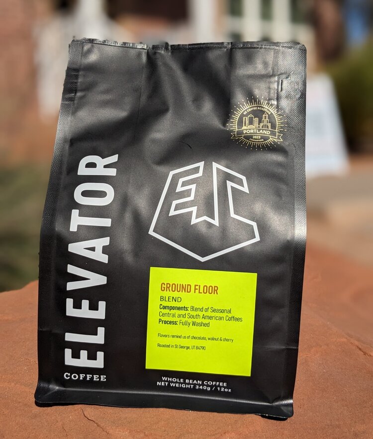 Elevator Coffee Elevator Coffee - GROUND FLOOR - Light Roast Blend - Whole Bean -  12oz