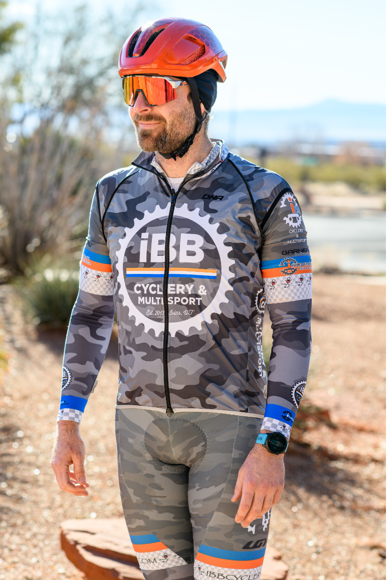 2024 Gray Camo Men s Cycling Jersey in Large Size IBB Cyclery