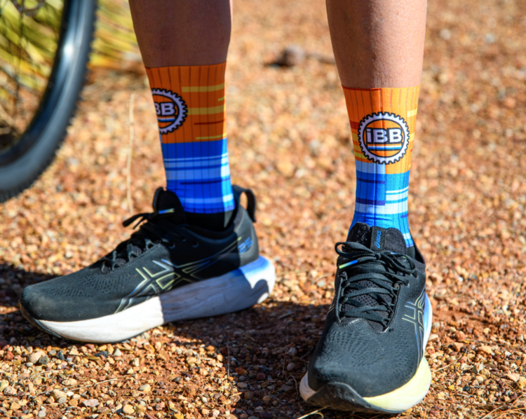 DNA Cycling 2024 IBB Aero Socks Blue/Orange