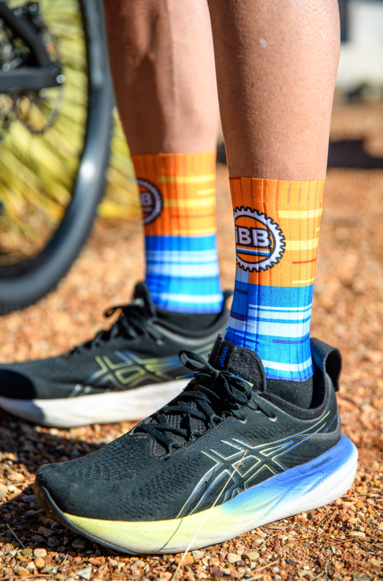 DNA Cycling 2024 IBB Aero Socks Blue/Orange
