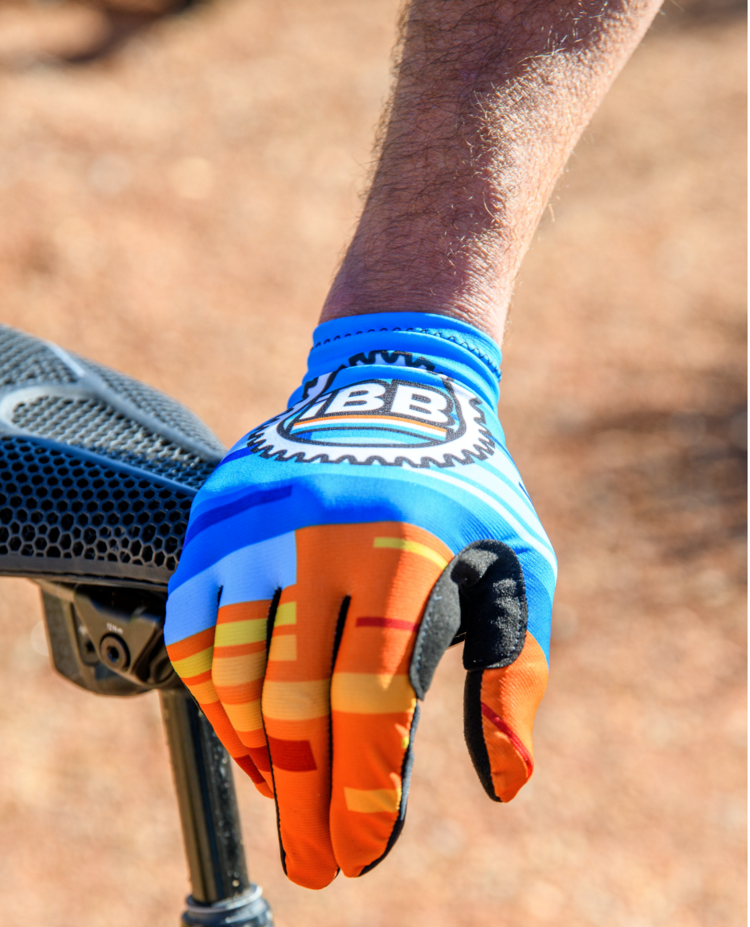 DNA Cycling 2024 IBB Custom Gloves - Orange/Blue -