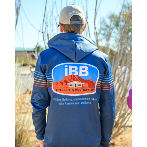 DNA Cycling 2024 IBB Custom sweat shirt Roubaix Zip Up Hoodie-Navy Blue