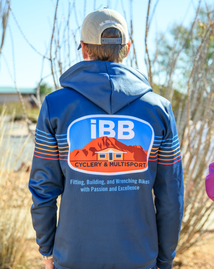 DNA Cycling 2024 IBB Custom sweat shirt Roubaix Zip Up Hoodie-Navy Blue