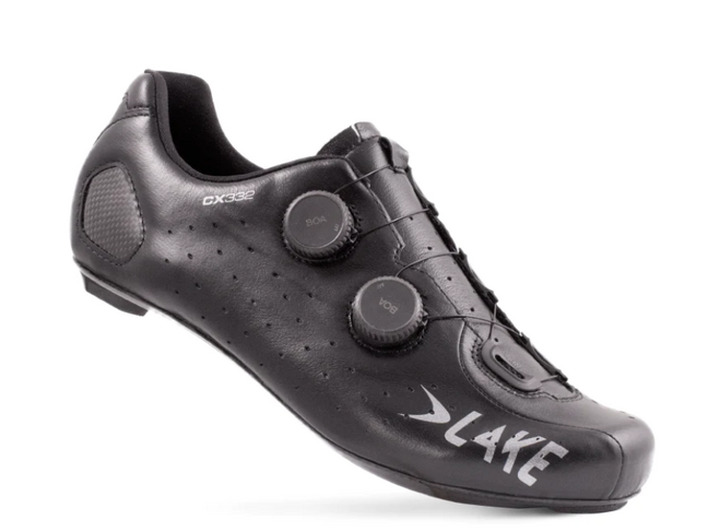 Lake Cycling CX332 Size 44.5 Road Shoes - Black/Silver