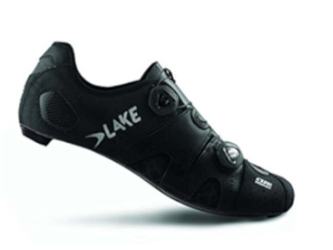 Lake Cycling CX241 Men's Road Cycling Shoes Carbon - Size 45.0 US 11.0 Black/Silver