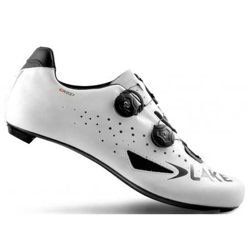 Lake Cycling Road Shoes CX237-W WHITE/BLACK 37.5