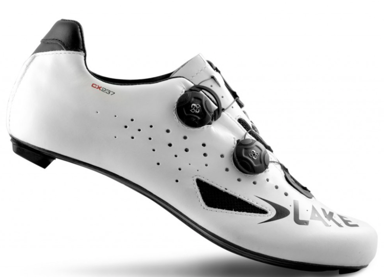 Lake Cycling Road Shoes CX237-W WHITE/BLACK 37.5