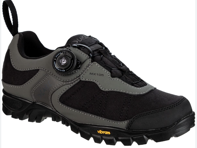 Lake Cycling MX105 BLACK/GREY 45 MTB Shoes