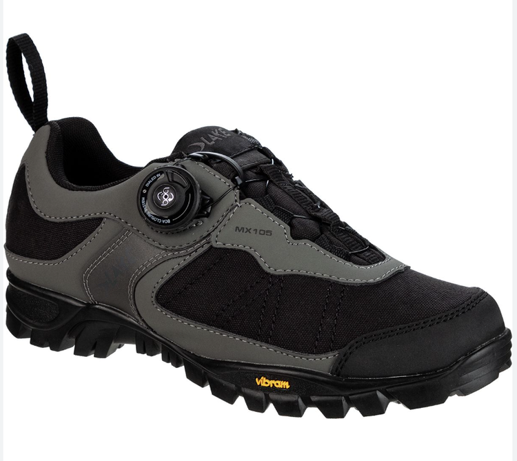 Lake Cycling MX105 BLACK/GREY 45 MTB Shoes