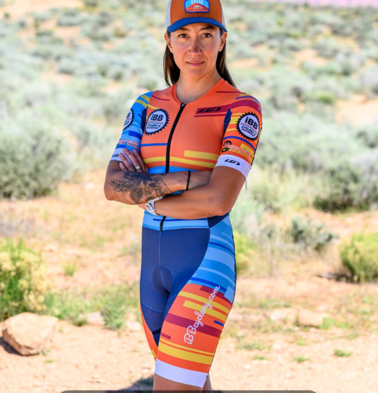 IBB Women's Orange/Blue Aero Tri Suit