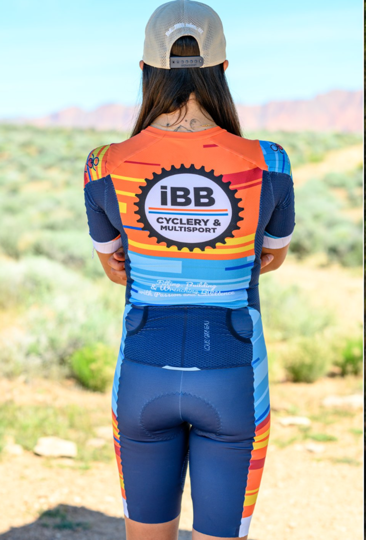 IBB Women's Orange/Blue Aero Tri Suit
