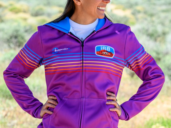 DNA Cycling 2024 IBB Roubaix Zip Up Hoodie Purple Striped