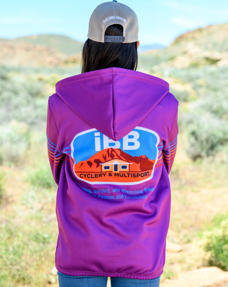 DNA Cycling 2024 IBB Roubaix Zip Up Hoodie Purple Striped