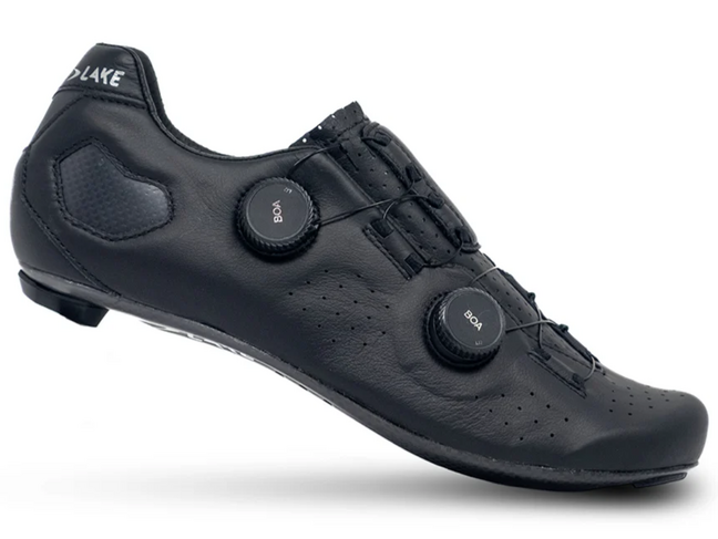 Lake Cycling CX333 Road Shoes - Boa -  Black/Sliver - Narrow - Size 42