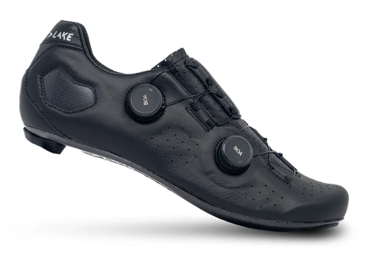 Lake Cycling Road Shoes - Boa - CX333-Black/Silver - Size 44.5 Narrow