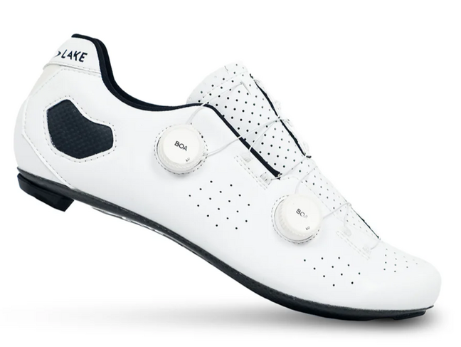 Lake Cycling CX333 Road Shoes - Boa -  White/Black - Narrow - Size 44.5