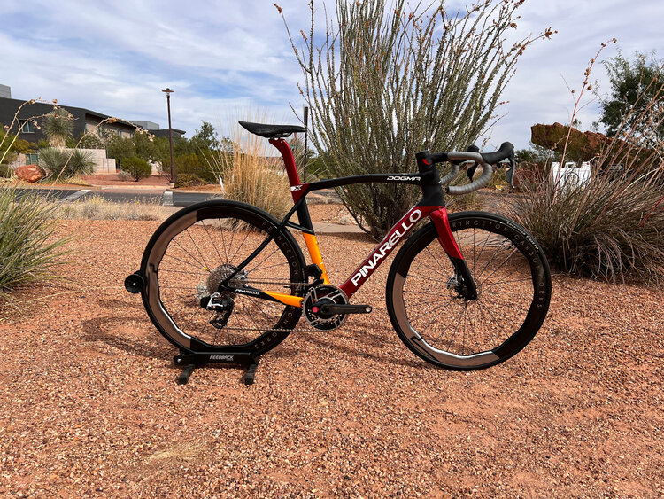 Pinarello Pinarello Dogma X - 54cm - Xolar Sun - SRAM Red AXS 2x12 E1 - Princeton CarbonWorks Peak 4550 EVO -