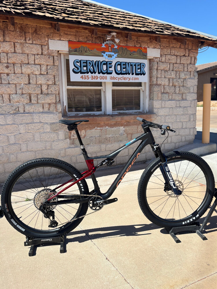 Orbea 2025 - ORBEA OIZ M-TEAM AXS LARGE Diamond Carbon View (Matt) - Cherry Red (Gloss) Flight Attendant