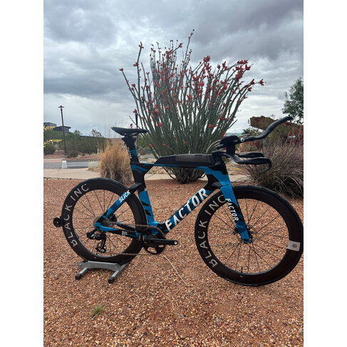 Factor Bikes Factor SLiCK Triathlon -  SRAM RED AXS 1x12 Power - CeramicSpeed - Black Inc. 62 Wheels - Nebula Blue - 56cm