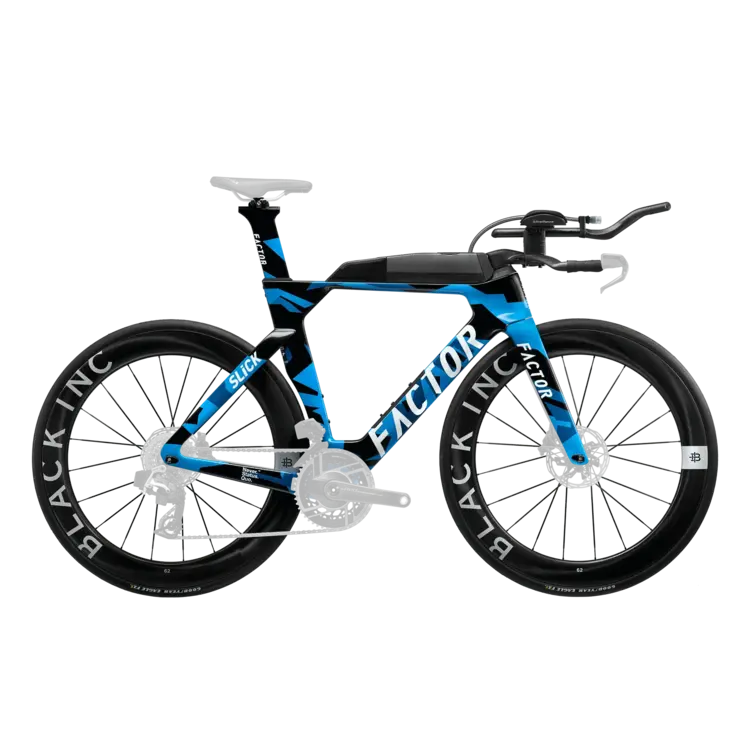 Factor Bikes Factor SLiCK Triathlon -  SRAM RED AXS 1x12 Power - CeramicSpeed - Black Inc. 62 Wheels - Nebula Blue - 56cm