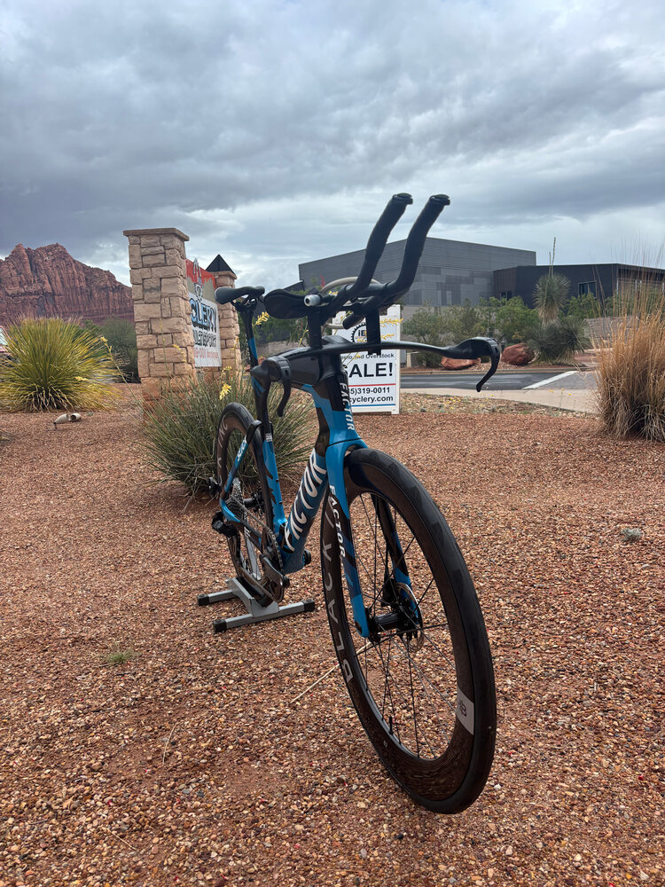 Factor Bikes Factor SLiCK Triathlon -  SRAM RED AXS 1x12 Power - CeramicSpeed - Black Inc. 62 Wheels - Nebula Blue - 56cm