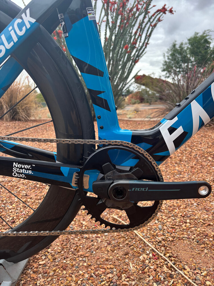 Factor Bikes Factor SLiCK Triathlon -  SRAM RED AXS 1x12 Power - CeramicSpeed - Black Inc. 62 Wheels - Nebula Blue - 56cm