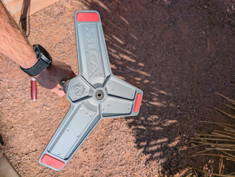 Silca Superpista Ultimate 'Hiro' Edition Floor Pump - 160psi, Stainless Steel, Red Hose with Hiro V2 Chuck, Silver