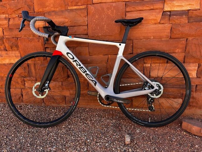 Orbea Orbea Orca M11e-LTD - CUSTOM - Grey Red White -  SRAM AXS 1x12- 53cm