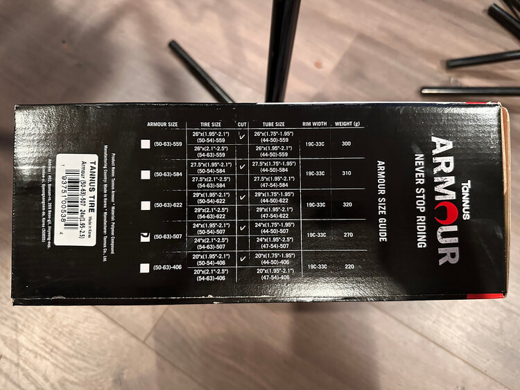 Tannus Armour Tire Insert 24 x 1.95-2.5 Single