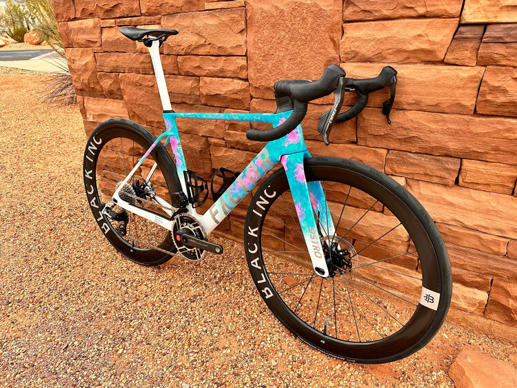 Factor Bikes Factor Ostro VAM - SRAM Red AXS 2x12 PM - 48/58 Black Inc. Wheels  - 52cm - Watercolor Edition 2025