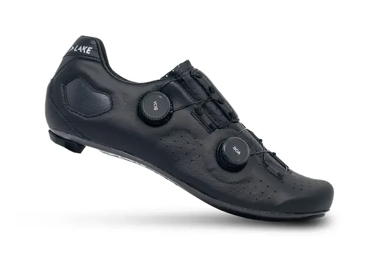 Lake Cycling Road Shoes - CX333-Black/Silver - Size 43