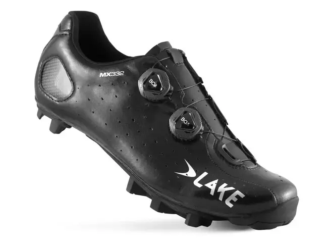 Lake Cycling Road Shoes - MX332-Black/Silver - Size 46.5
