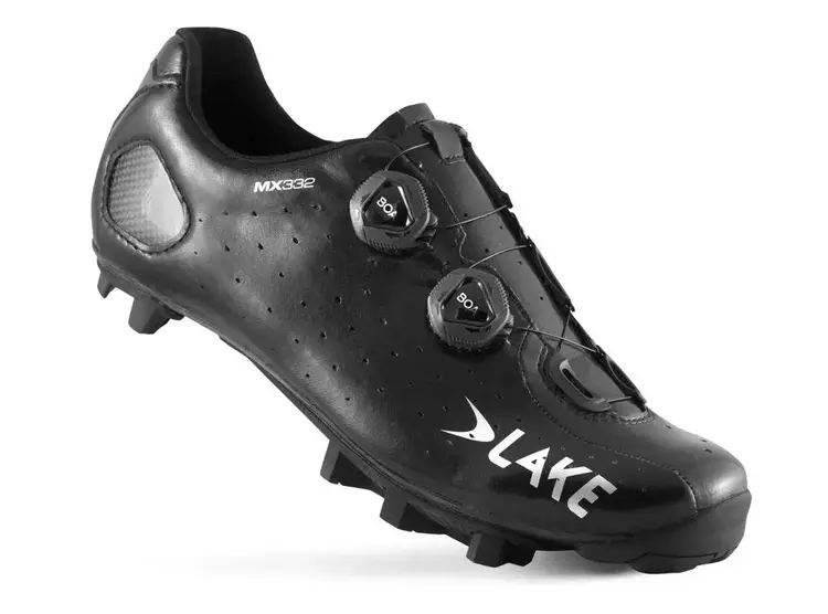 Lake Cycling Road Shoes - MX332-Black/Silver - Size 46.5