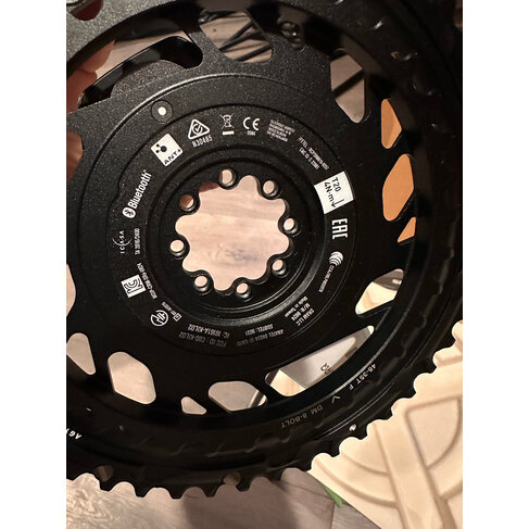 SRAM SRAM RED AXS 2x Power Meter Chainring Kit - 48/35t, 2x12-Speed, 8-Bolt, Direct Mount, Black/Silver, E1 - New Take Off