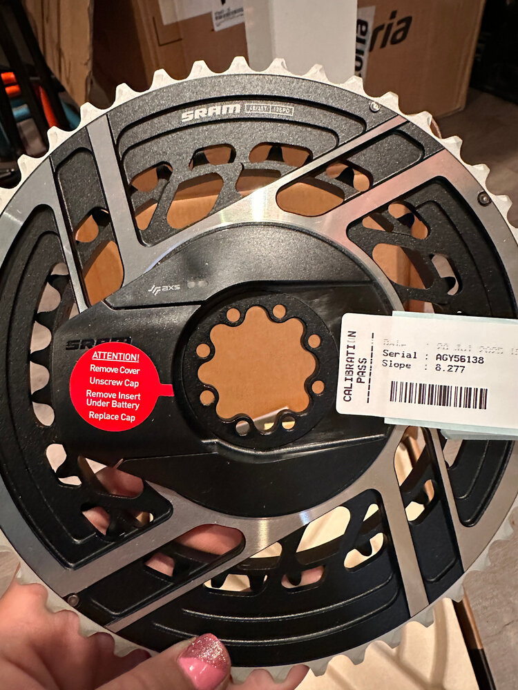 SRAM SRAM RED AXS 2x Power Meter Chainring Kit - 48/35t, 2x12-Speed, 8-Bolt, Direct Mount, Black/Silver, E1 - New Take Off