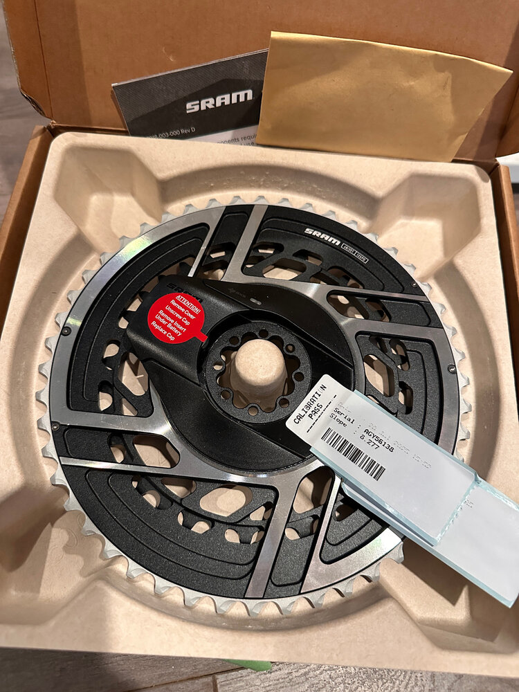 SRAM SRAM RED AXS 2x Power Meter Chainring Kit - 48/35t, 2x12-Speed, 8-Bolt, Direct Mount, Black/Silver, E1 - New Take Off
