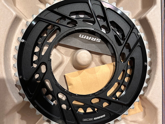 SRAM SRAM Force 2x Thread Mount Chainring - 48/35t, 12-Speed, Thread Mount, Black, E1