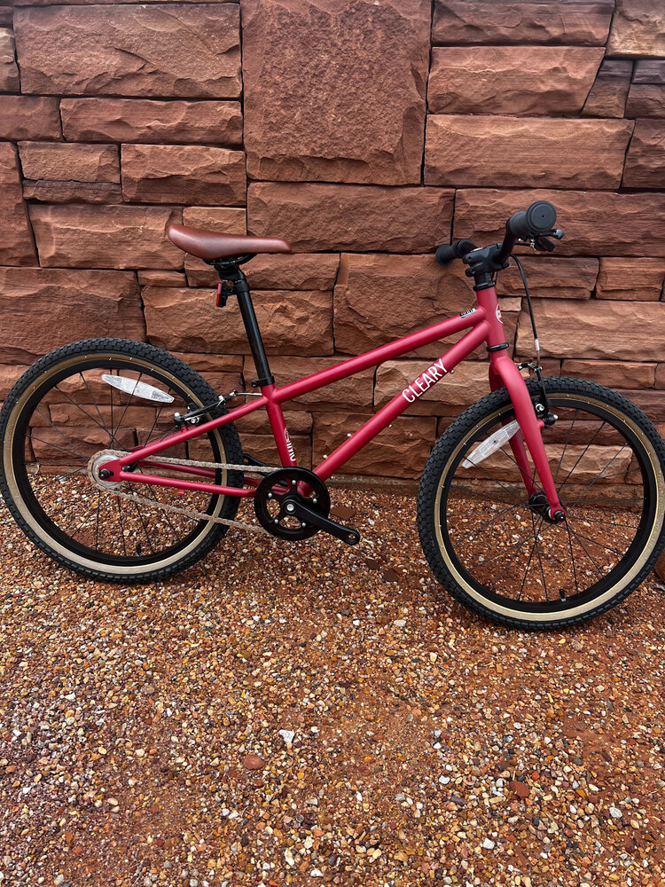 Cleary Bikes Owl 20" Single Speed Lightweight Kids 20 Inch Bike - Patagonia Red