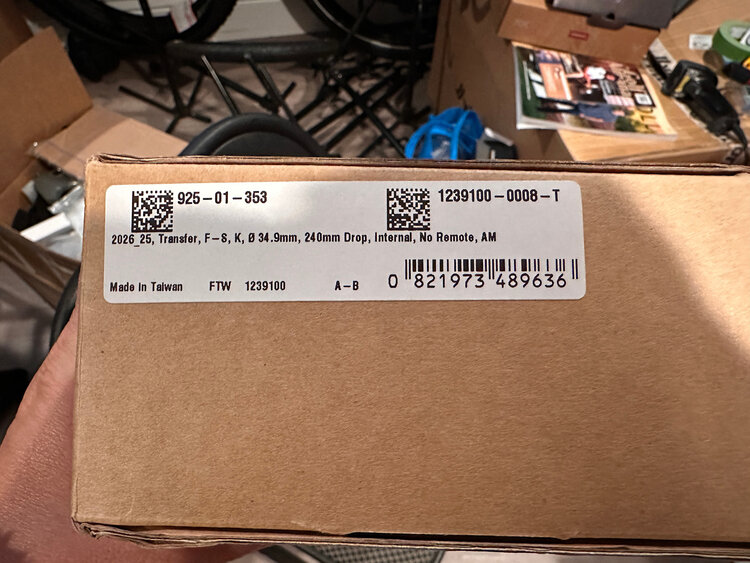 2025, Transfer, F-S, K, Ø 34.9mm, 240mm Drop, Internal, No Remote, AM