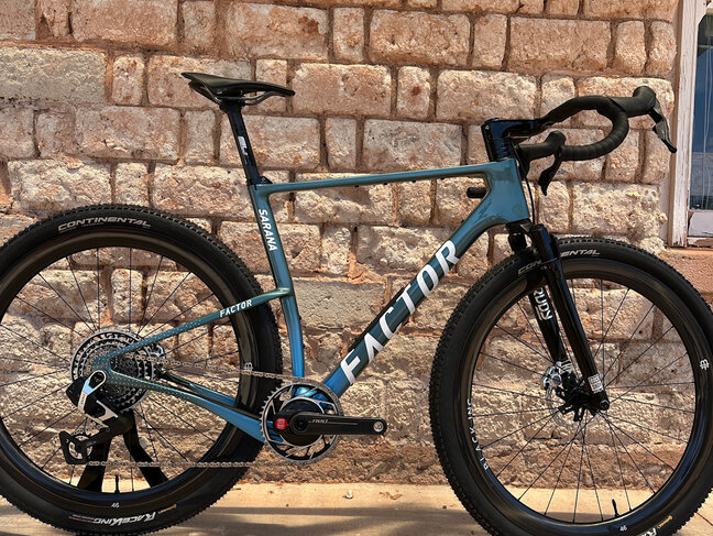 Factor Bikes Factor SARANA W/ SUSPENSION - RED XPLR W/ PM Cyan Blue 56 cm