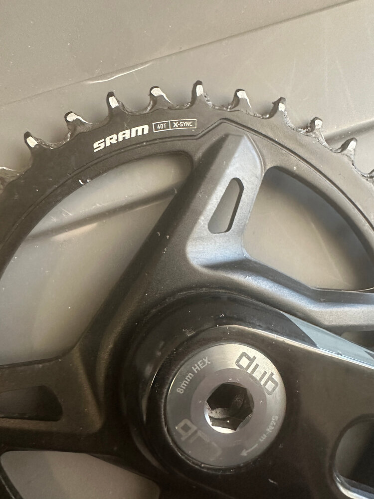 SRAM SRAM Rival 1 AXS Wide Crankset - 170mm, 12-Speed, 40t, 8-Bolt Direct Mount, DUB Spindle Interface, TAKE OFF USED