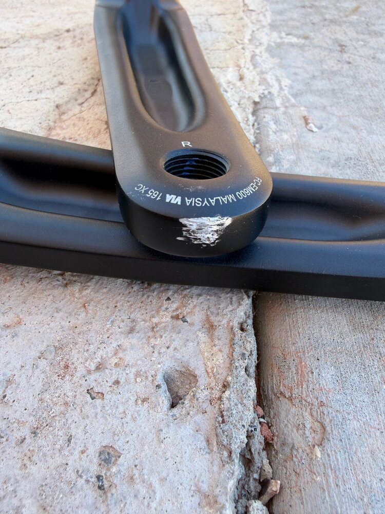 CRANK ARM SET, FC-EM600, 165MM, W/O CHAINRING,  BLACK - Takeoff new
