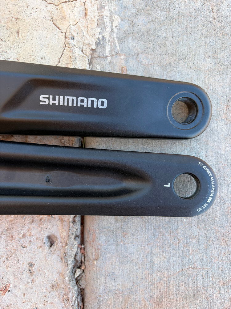 CRANK ARM SET, FC-EM600, 165MM, W/O CHAINRING,  BLACK - Takeoff new
