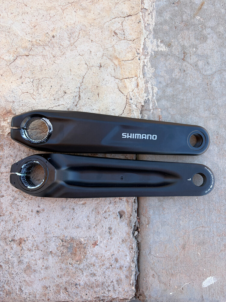 CRANK ARM SET, FC-EM600, 165MM, W/O CHAINRING,  BLACK - Takeoff new
