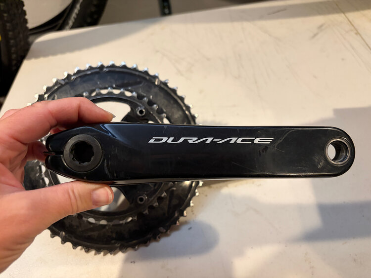 FRONT CHAINWHEEL, FC-R9100, DURA-ACE, HOLLOWTECH2, FOR REAR 11-SPEED,175.0MM, 50X34T, W/O BB *USED*
